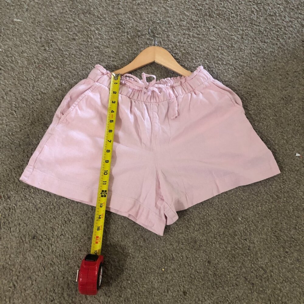 GAP linen blend shorts Size XS petal pink midrise pockets drawstring preppy - Picture 10 of 13